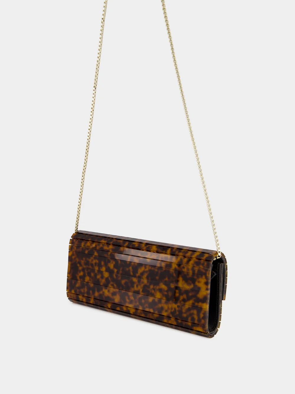 Tortoiseshell Sweetie Acrylic Clutch Bag - Image 5