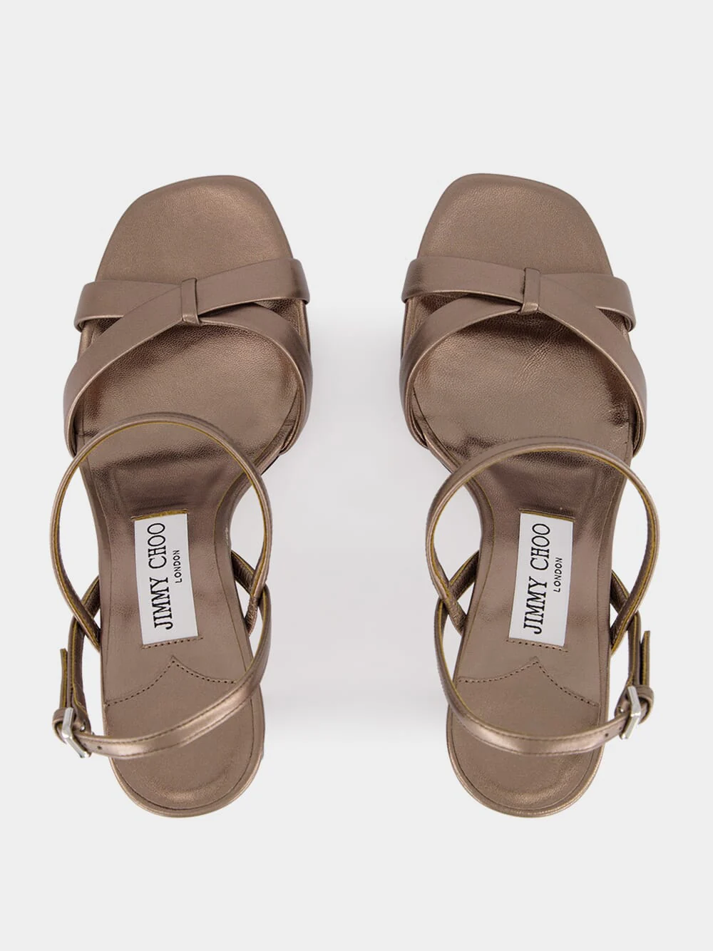 Elsy 85 Pewter Metallic Sandals - Image 4