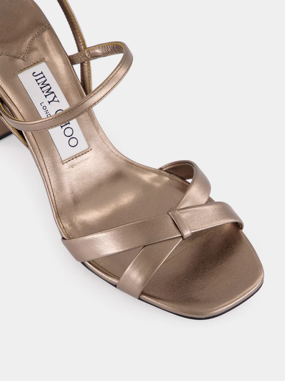 Elsy 85 Pewter Metallic Sandals - Image 7