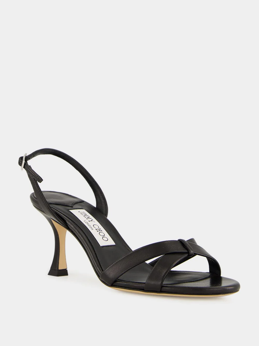 Elsy Black Slingback Sandals - Image 3