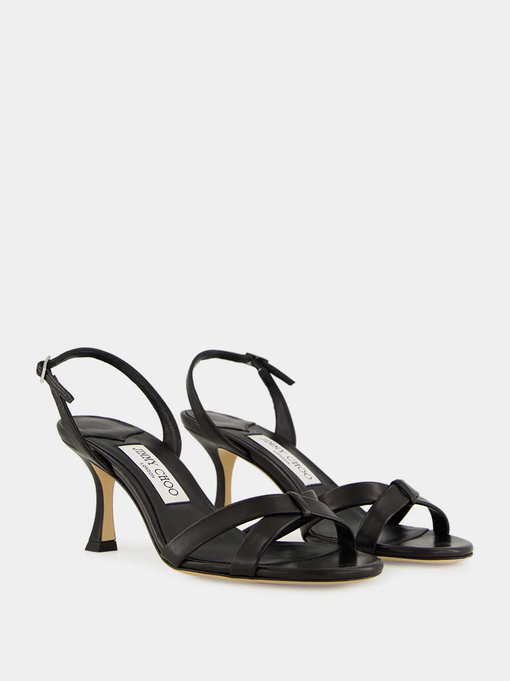 Elsy Black Slingback Sandals - Image 4