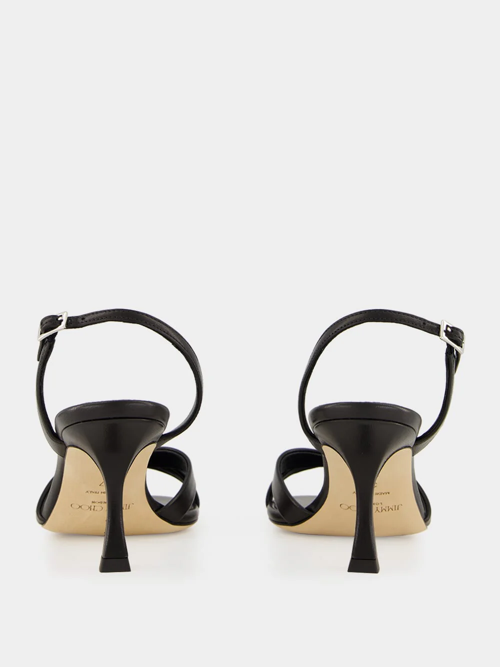 Elsy Black Slingback Sandals - Image 6