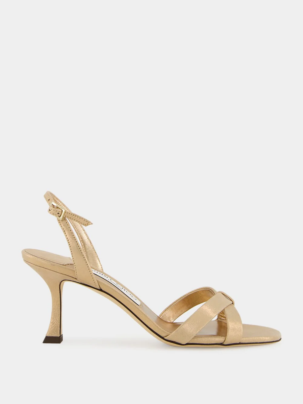 Elsy Gold Suede Slingback Sandals