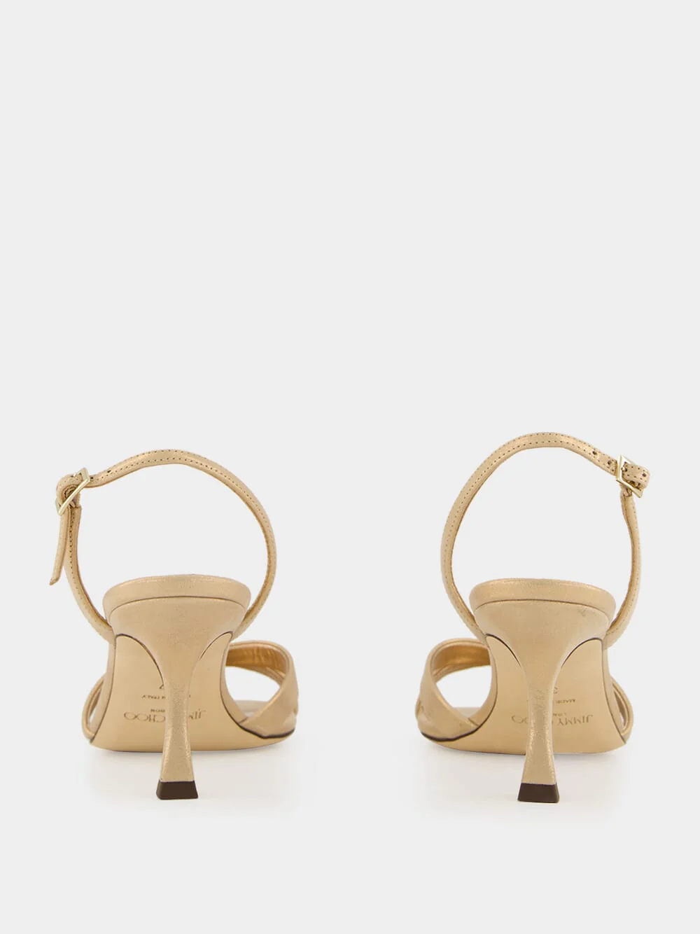 Elsy Gold Suede Slingback Sandals - Image 5