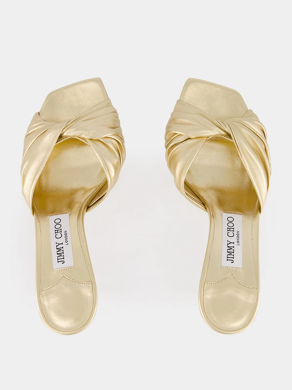 Gold Skye 70 Heels in Metallic Nappa - Image 4