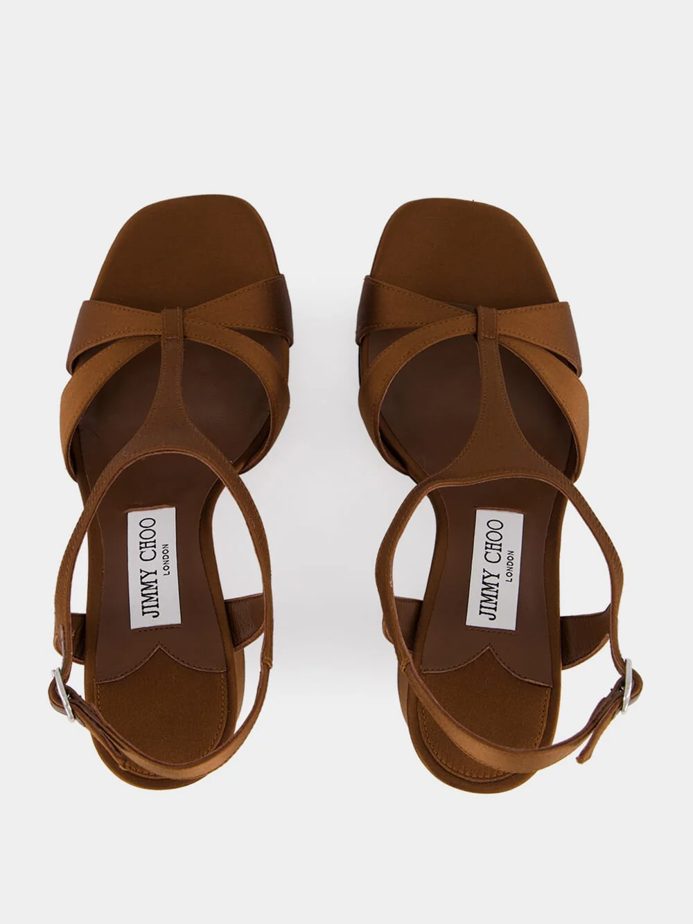 Kesia 45 Bronze Satin Sandals - Image 4