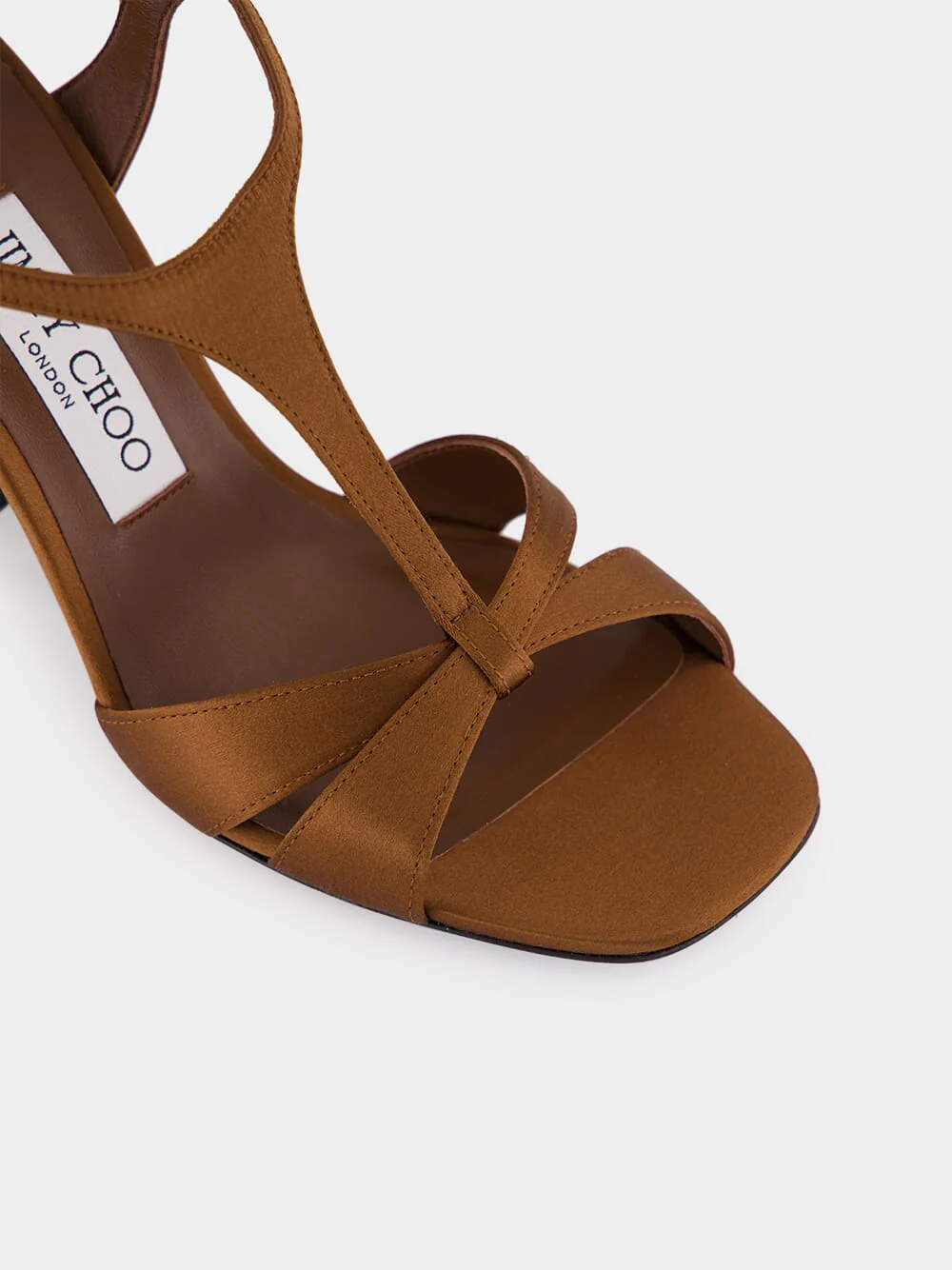 Kesia 45 Bronze Satin Sandals - Image 7