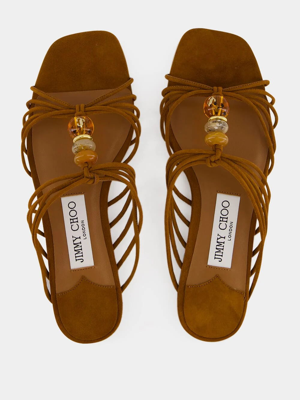 Tan Lova Mule Flat Suede Sandals - Image 4