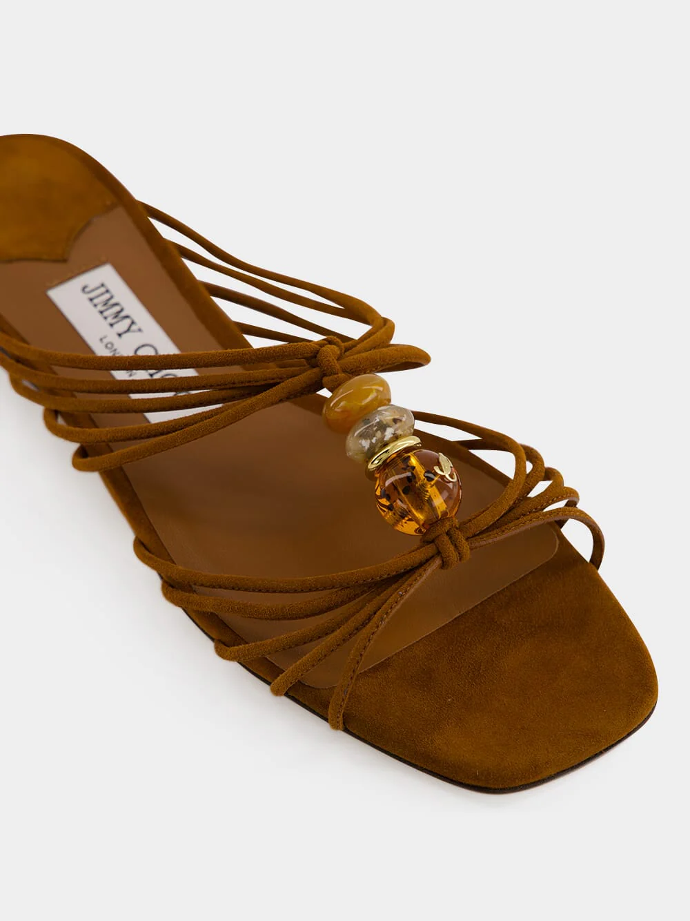 Tan Lova Mule Flat Suede Sandals - Image 7
