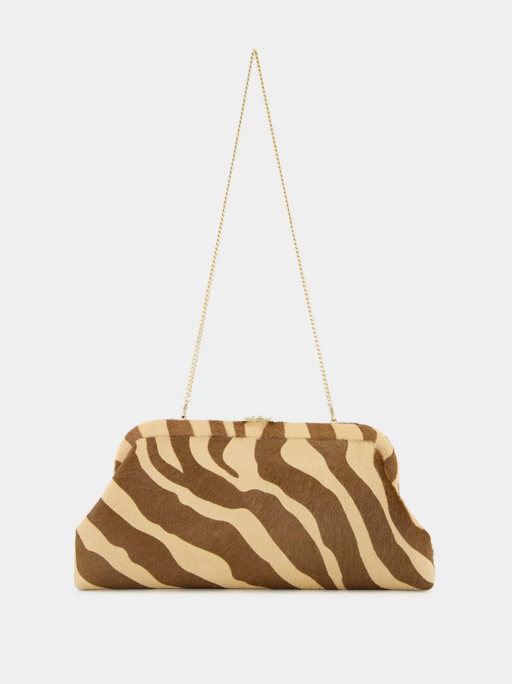 Natural Zebra-Print Pony Skylar Clutch - Image 2