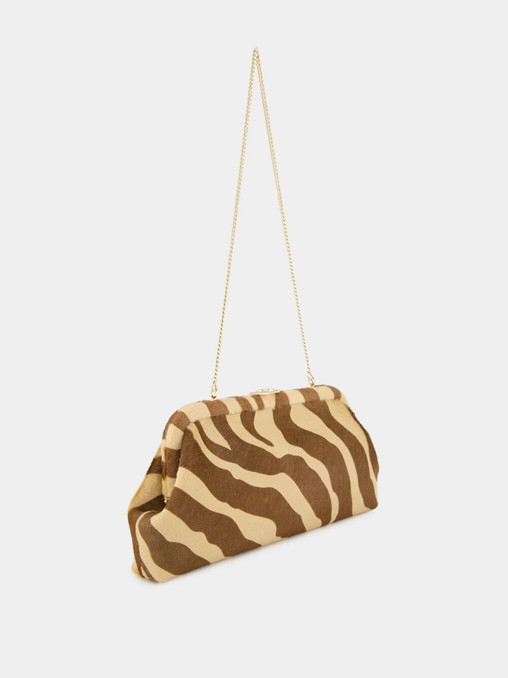 Natural Zebra-Print Pony Skylar Clutch - Image 3