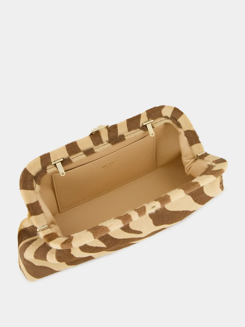 Natural Zebra-Print Pony Skylar Clutch - Image 6