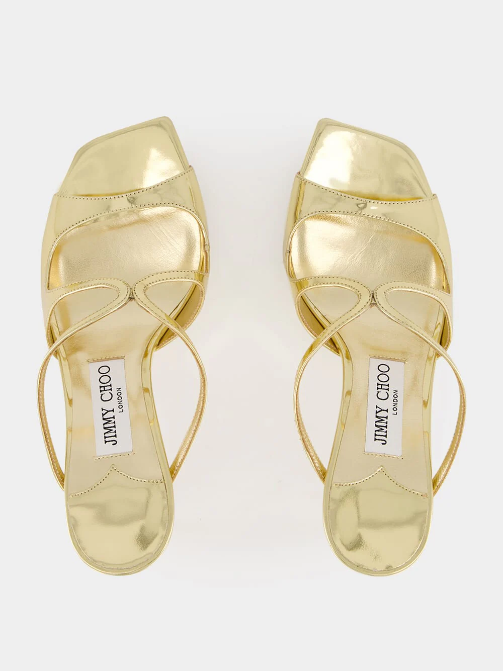 Anise 75 Gold Leather Mules - Image 4