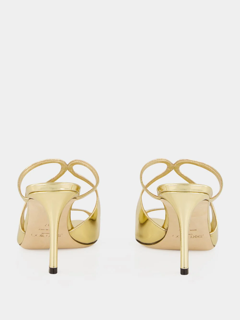 Anise 75 Gold Leather Mules - Image 5