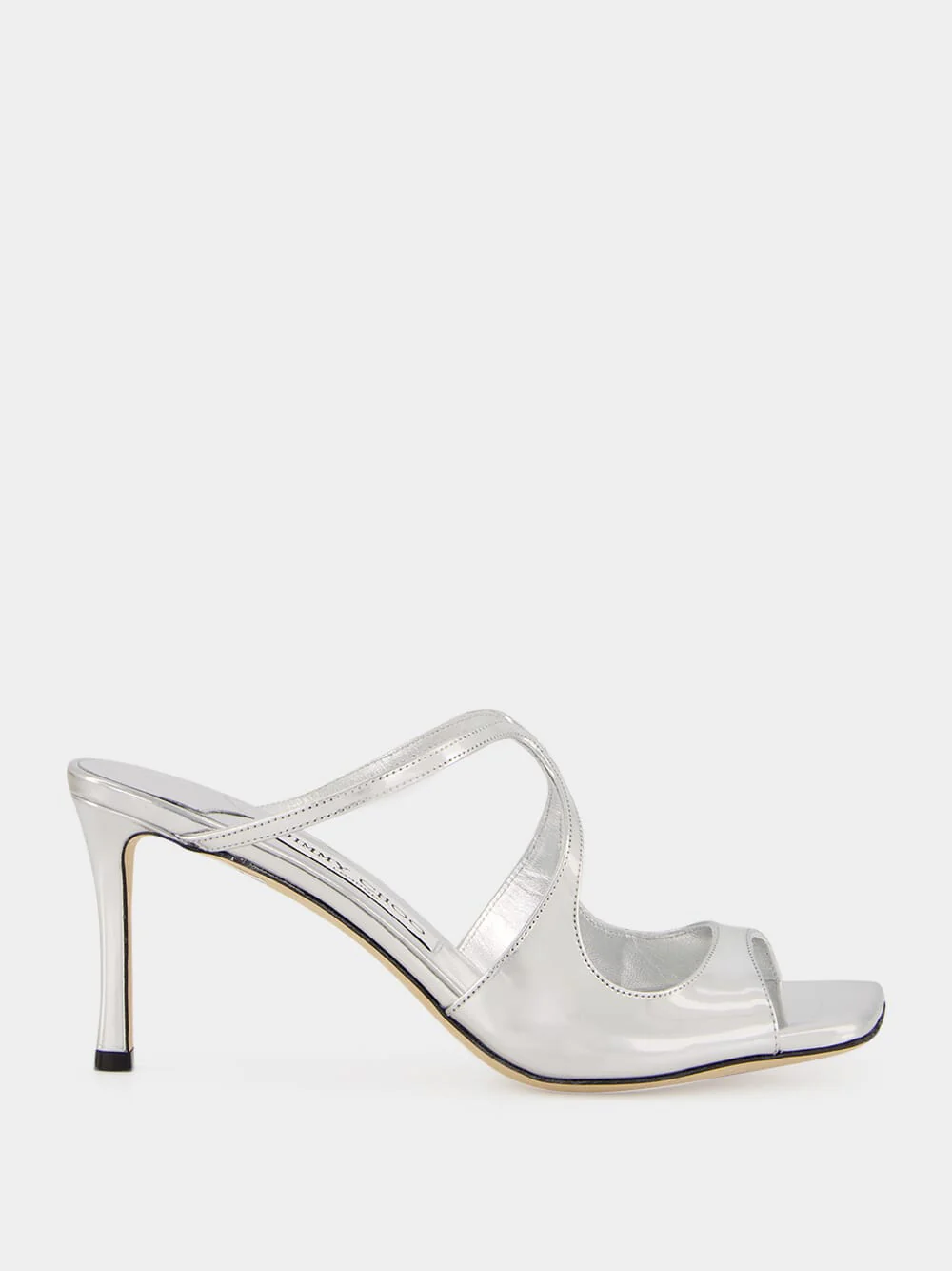Anise 75 Silver Leather Mules