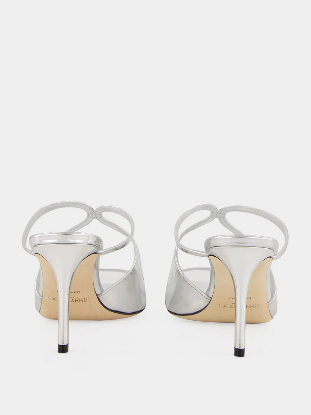 Anise 75 Silver Leather Mules - Image 5