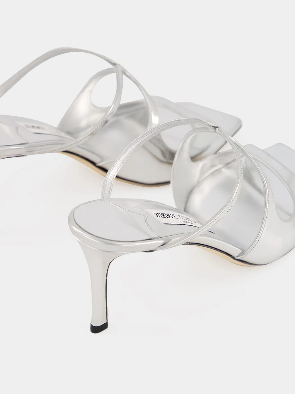 Anise 75 Silver Leather Mules - Image 6
