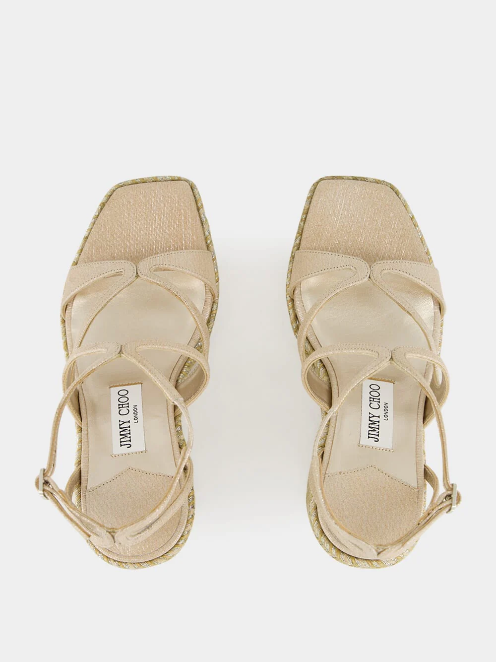 Soft Gold Metallic Leather Ayla Wedges - Image 4