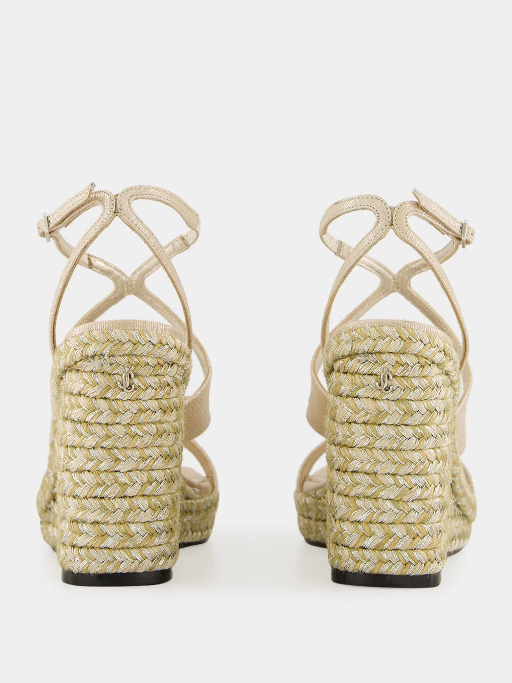 Soft Gold Metallic Leather Ayla Wedges - Image 5