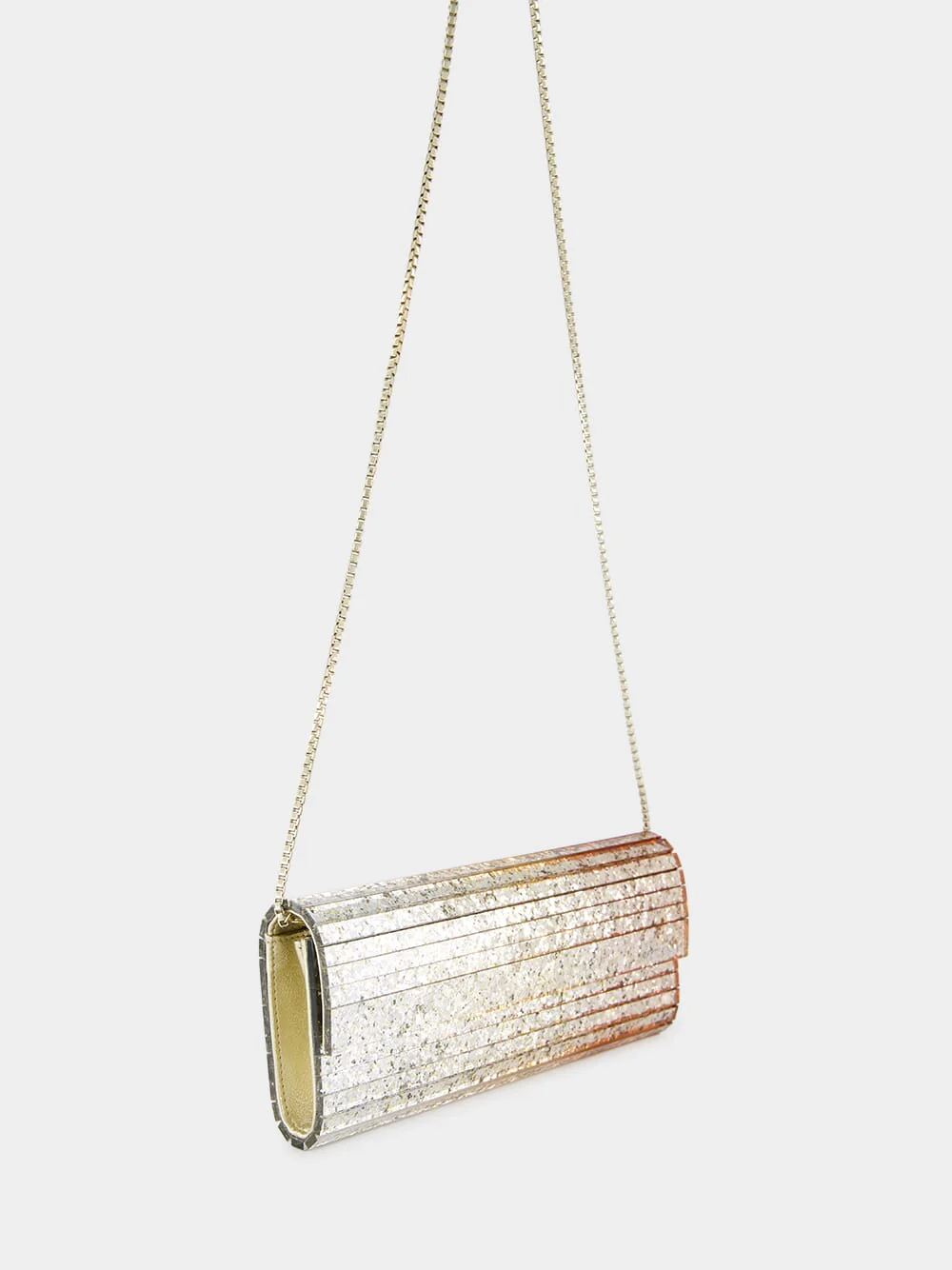 Sweetie Metallic Dégradé Glitter Plexi Clutch Bag - Image 3