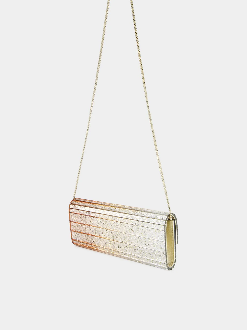 Sweetie Metallic Dégradé Glitter Plexi Clutch Bag - Image 4