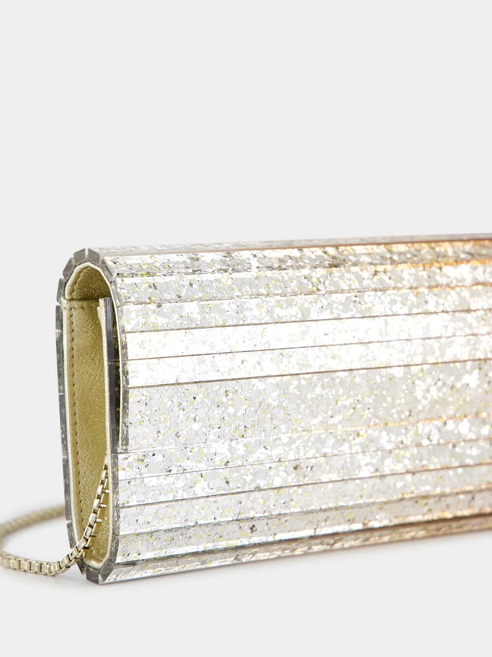 Sweetie Metallic Dégradé Glitter Plexi Clutch Bag - Image 6