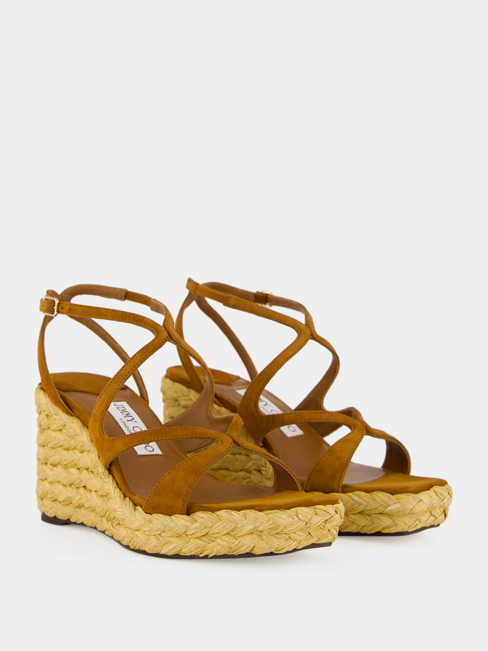 Ayla 85 Tan Suede Wedges - Image 4