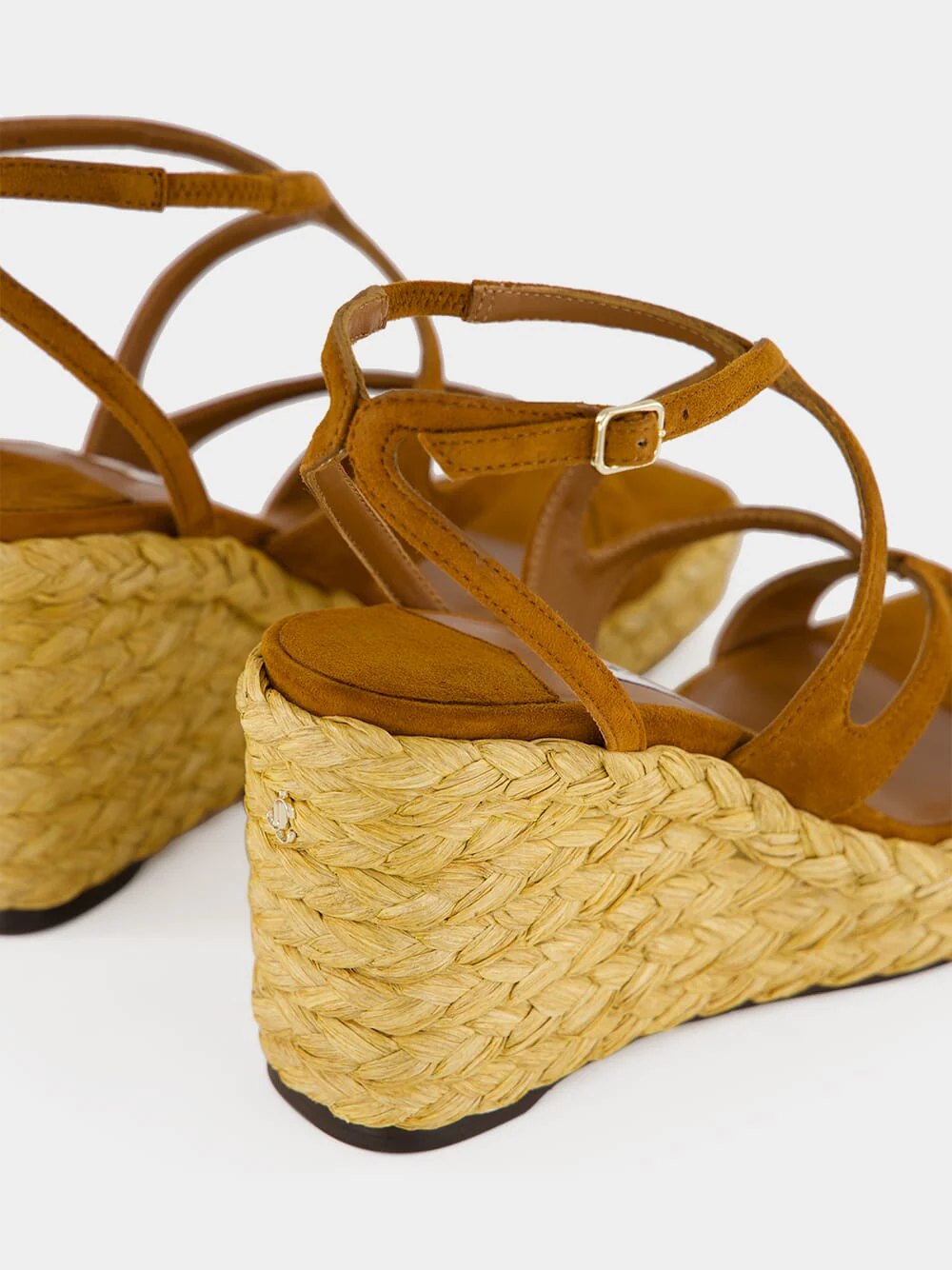 Ayla 85 Tan Suede Wedges - Image 7