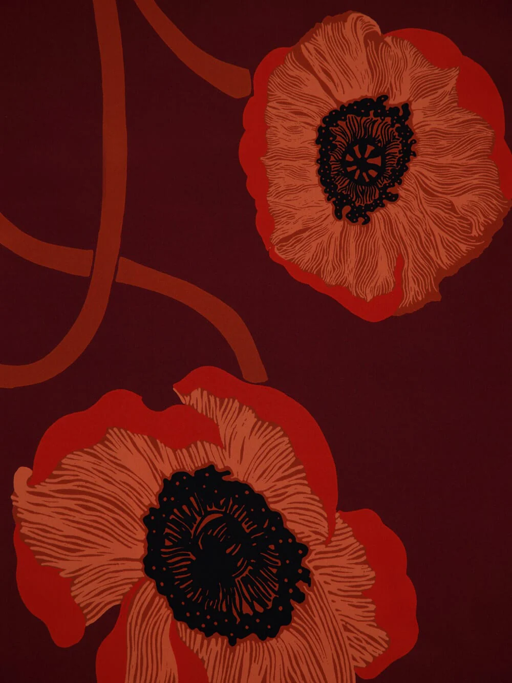 Burgundy Rapsodia De Amapola Shawl - Image 4