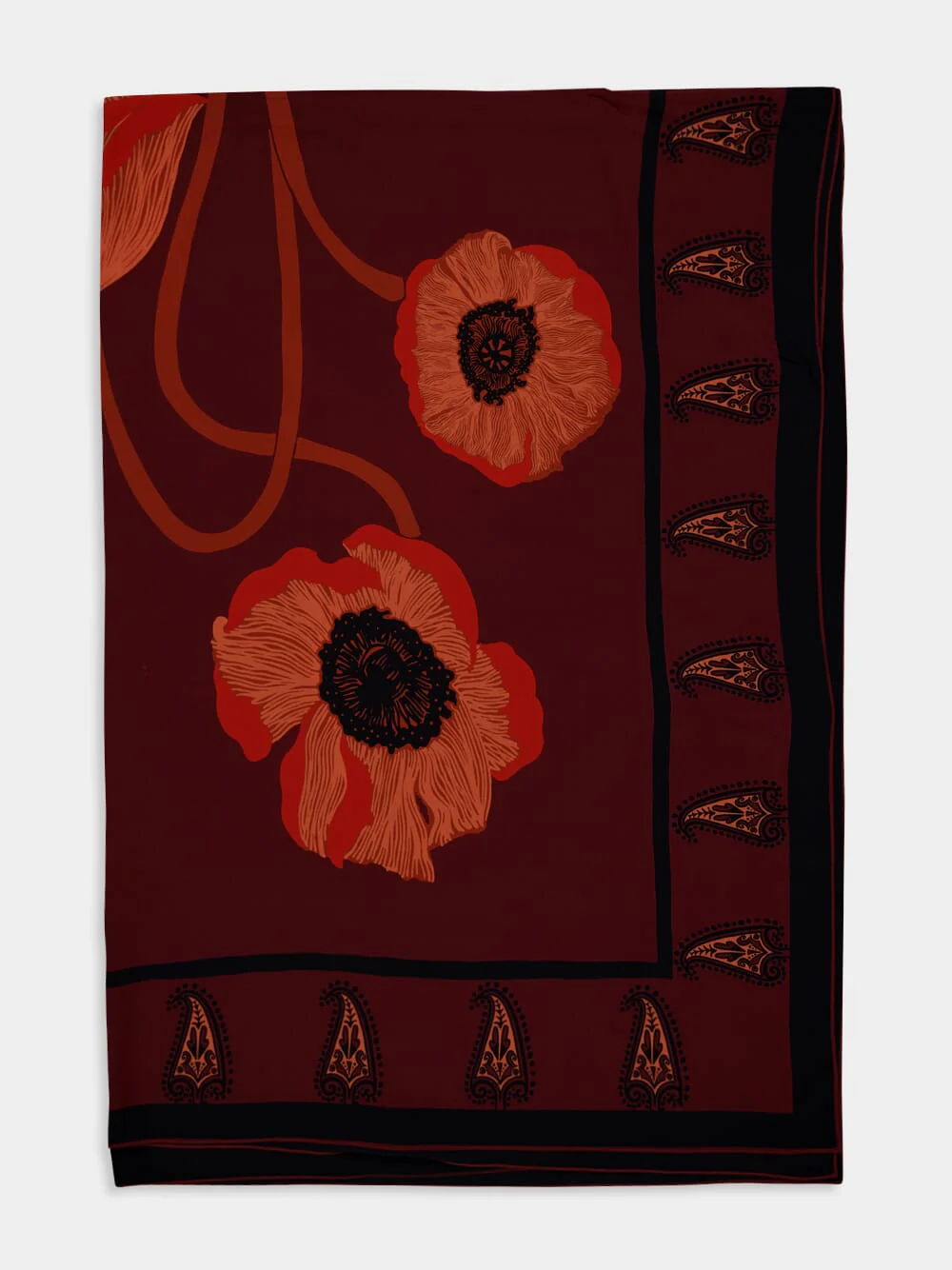 Burgundy Rapsodia De Amapola Shawl - Image 5