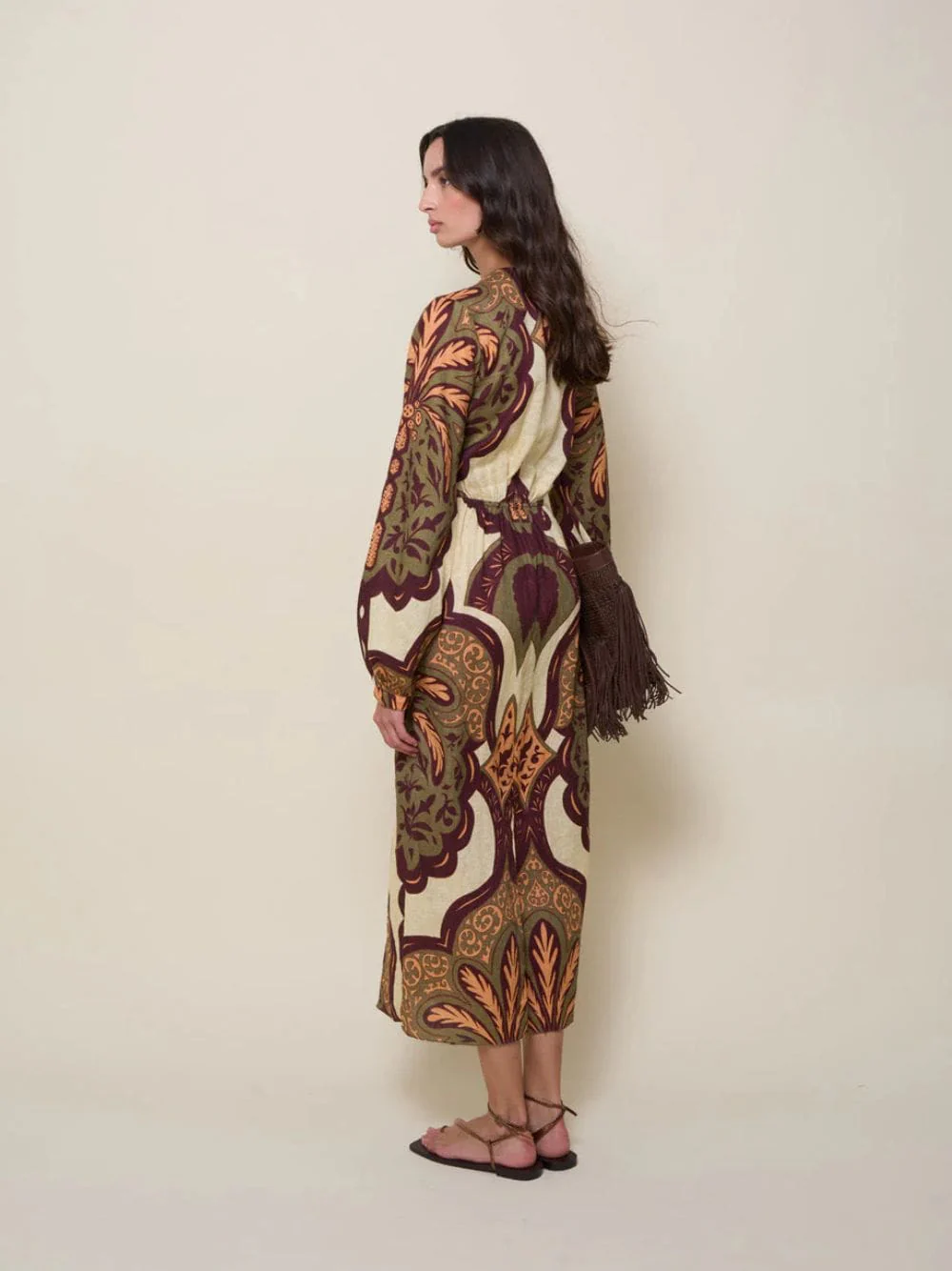 Across Paradise Linen Midi Dress - Image 3