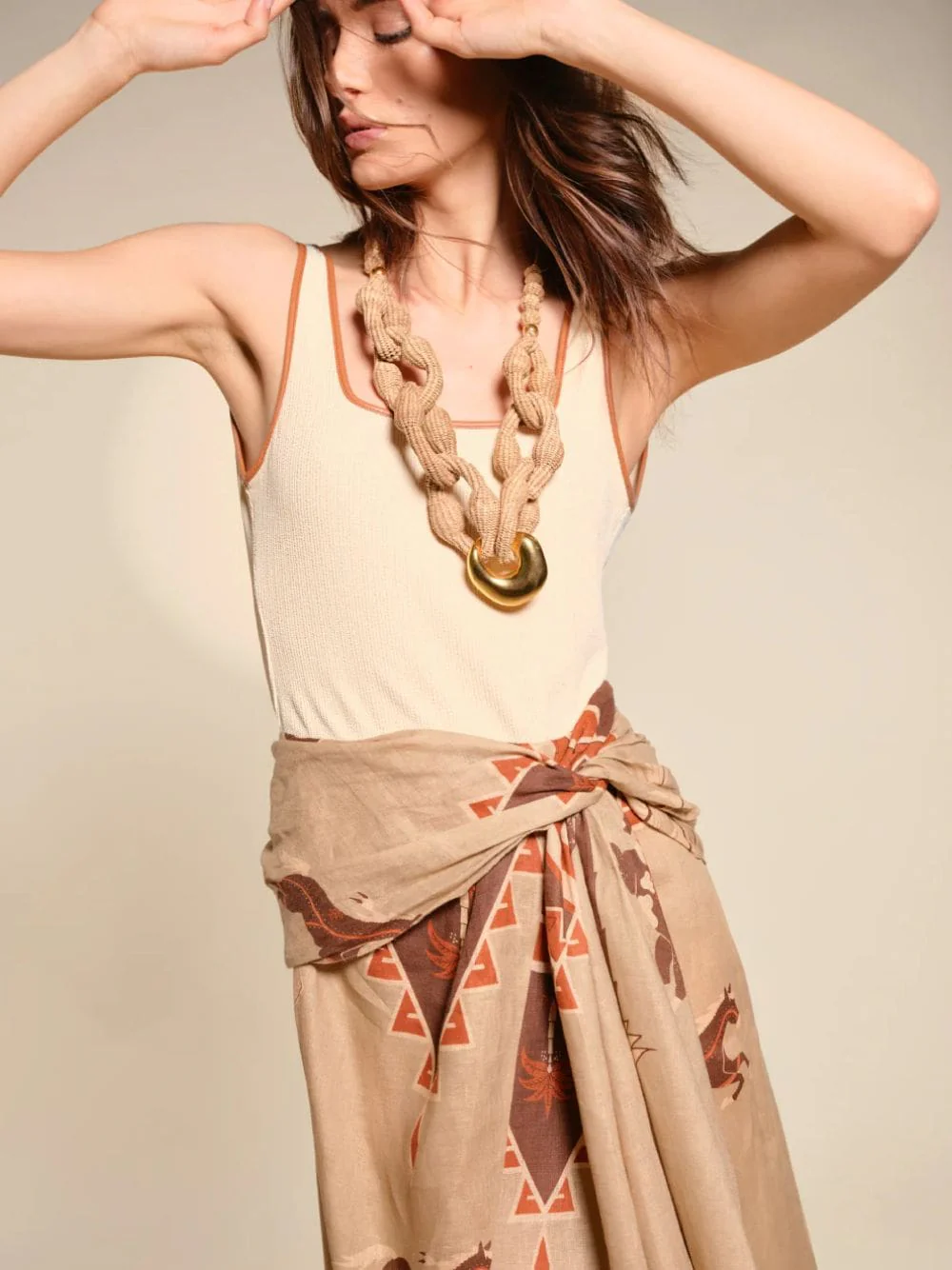 Antique Ecru Reverence To Their Gods Necklace - Image 2