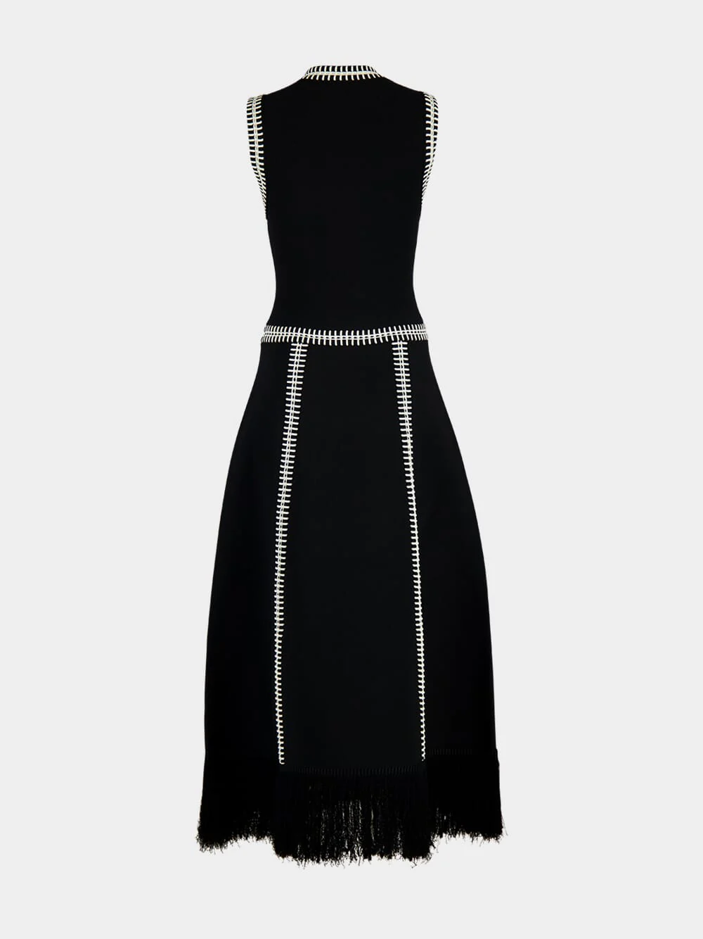 Black and Ecru Holiday Dress - Image 2