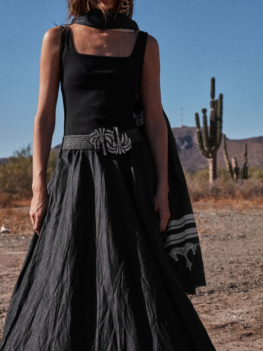 Black Maxi Mariner Dress - Image 2
