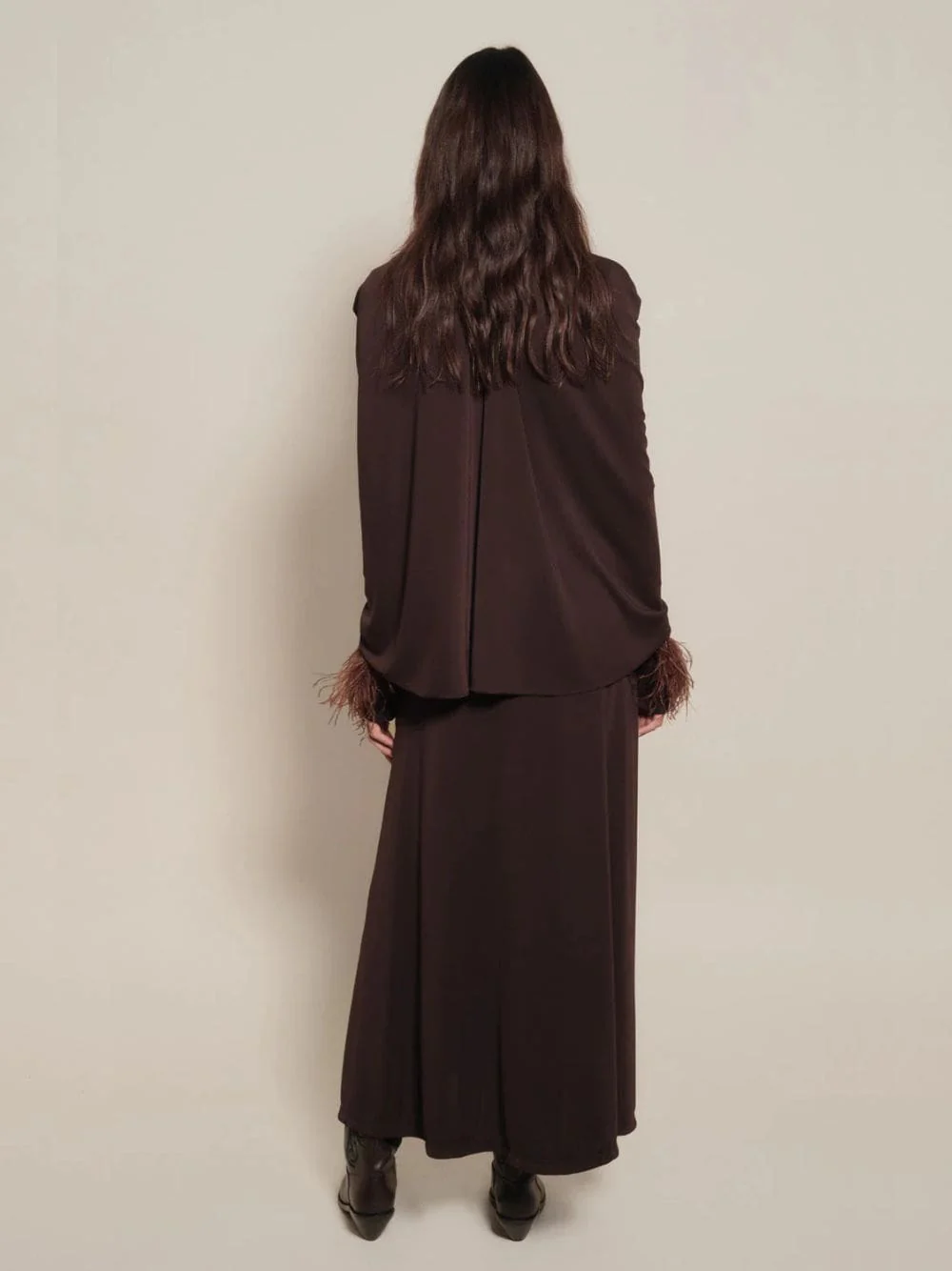 Chocolate Silent Solstice Midi Dress - Image 3