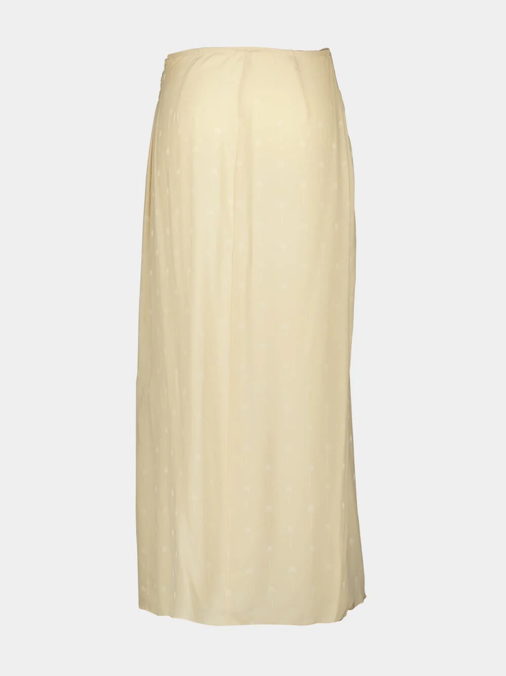 Ecru Silk Sweet Palm Skirt - Image 3