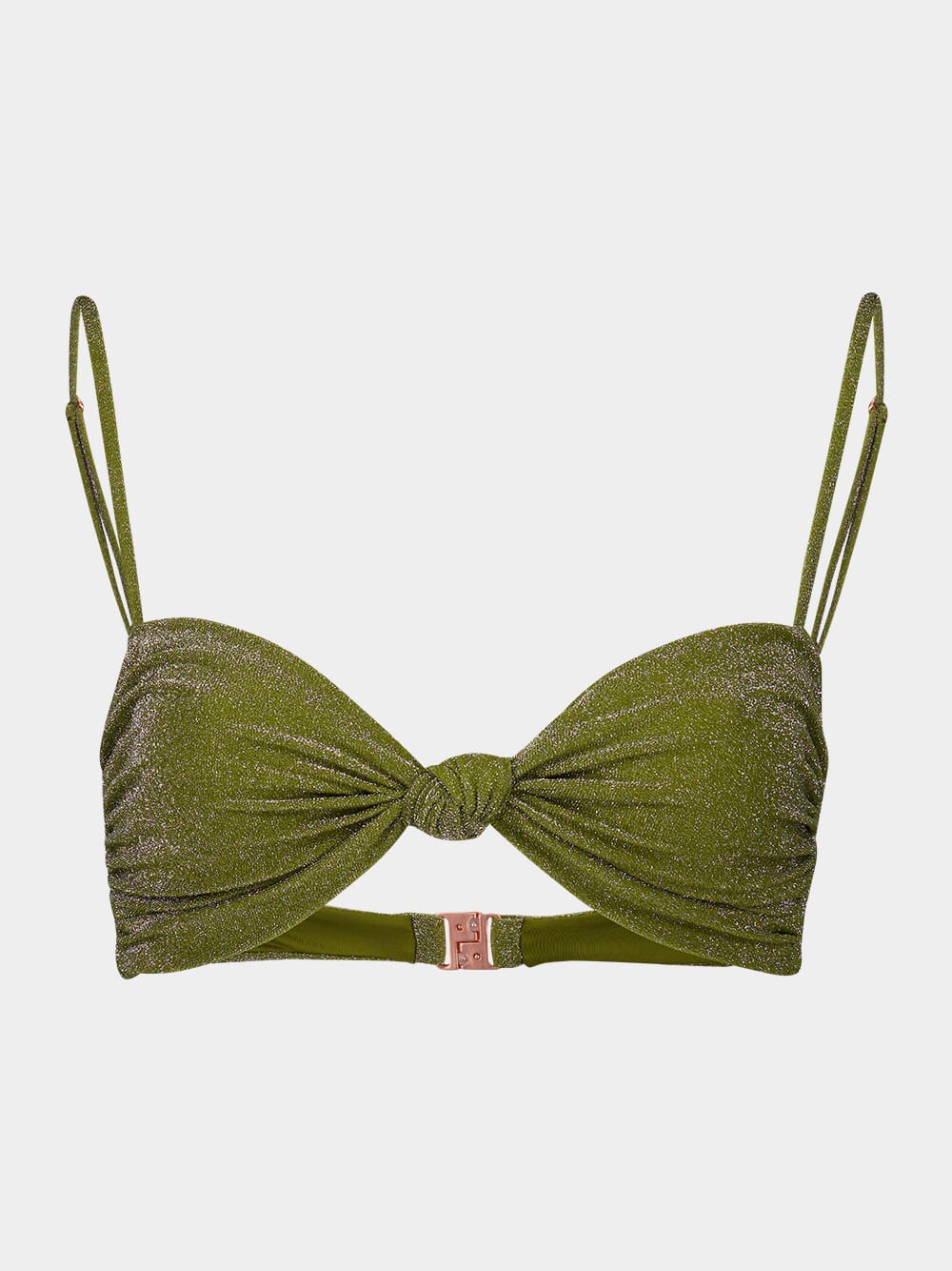 Heliconia Green Bikini Top - Image 2