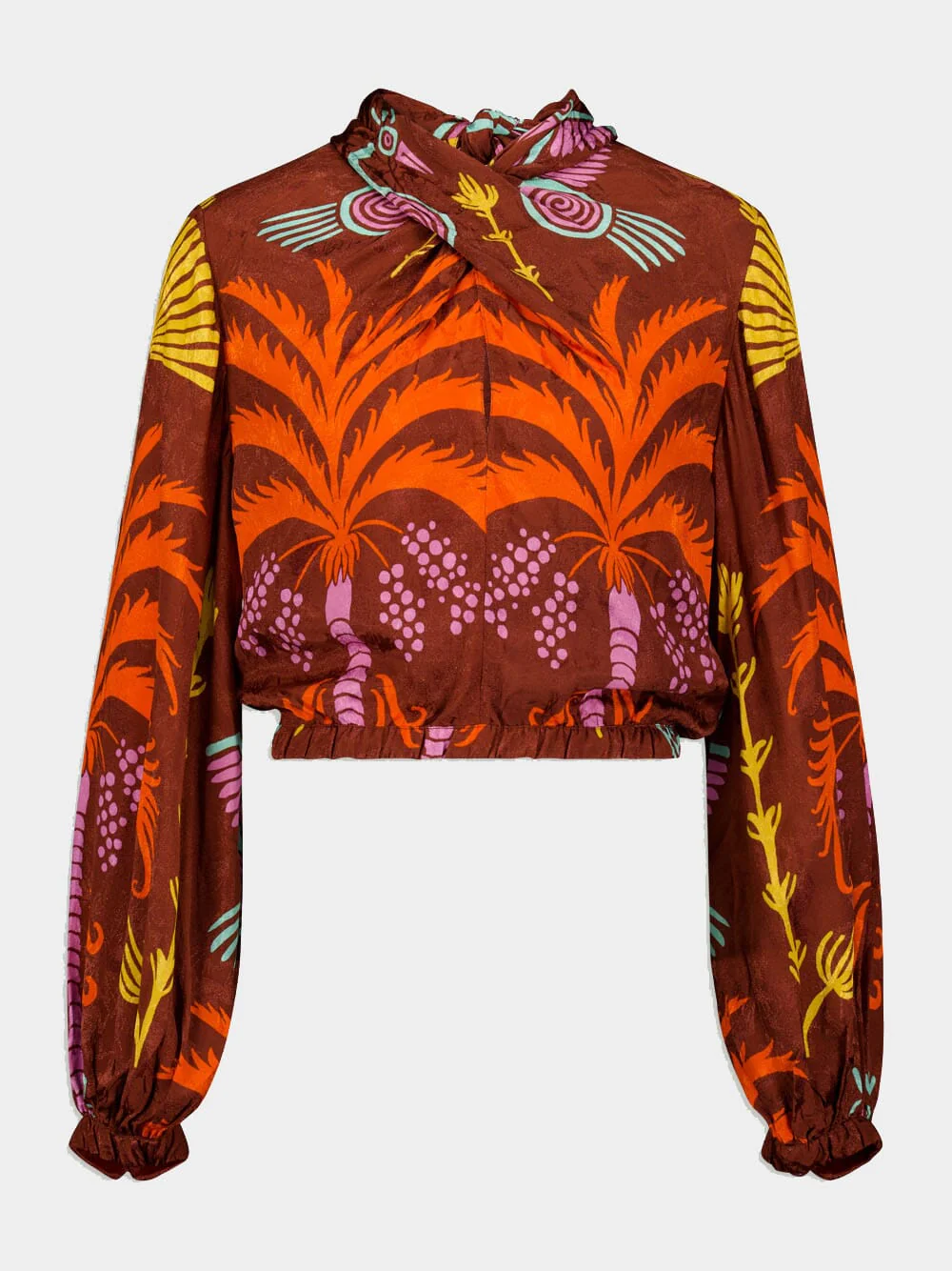 Diwali Printed Cutout Crop Top - Image 2