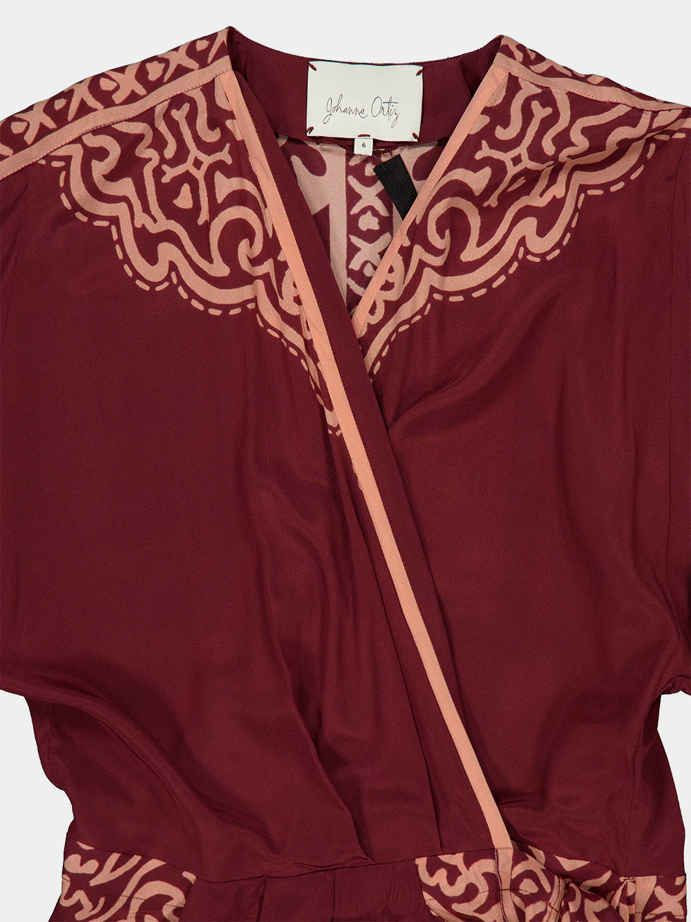 Wine Heatborne Silk Wrap Dress - Image 3