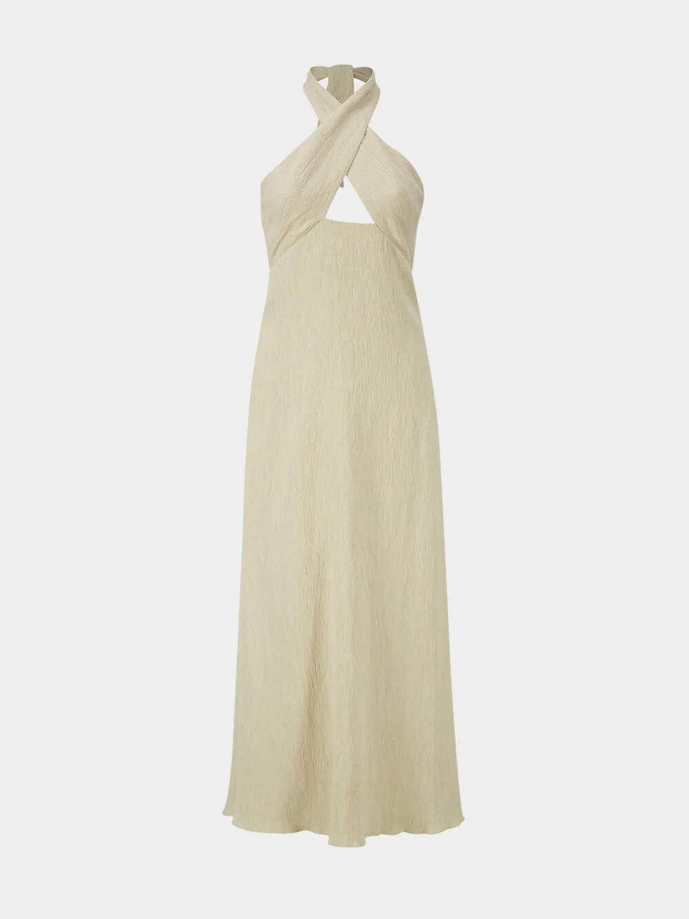Ecru Light Heart Viscose Midi Dress