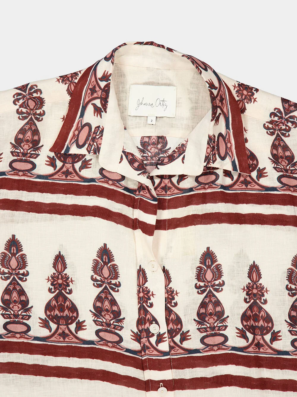 Ecru and Wine La Creciente Shirt - Image 3
