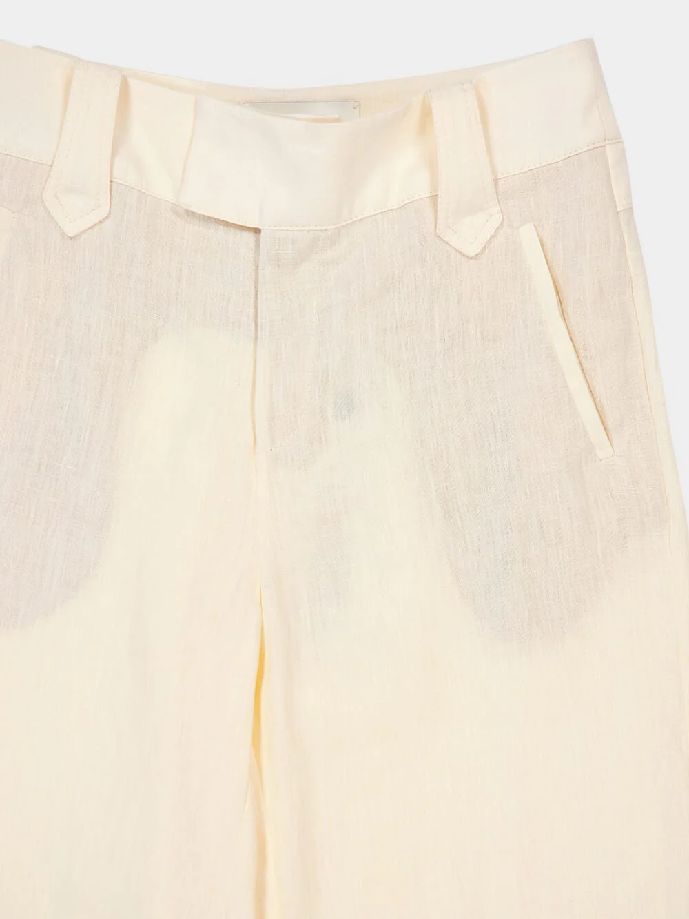 Ecru Passage Poise Wide-Leg Linen Pants - Image 3