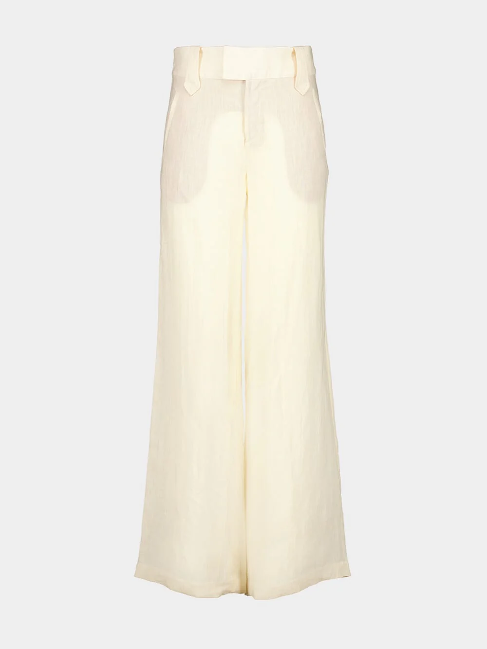 Ecru Passage Poise Wide-Leg Linen Pants - Image 5