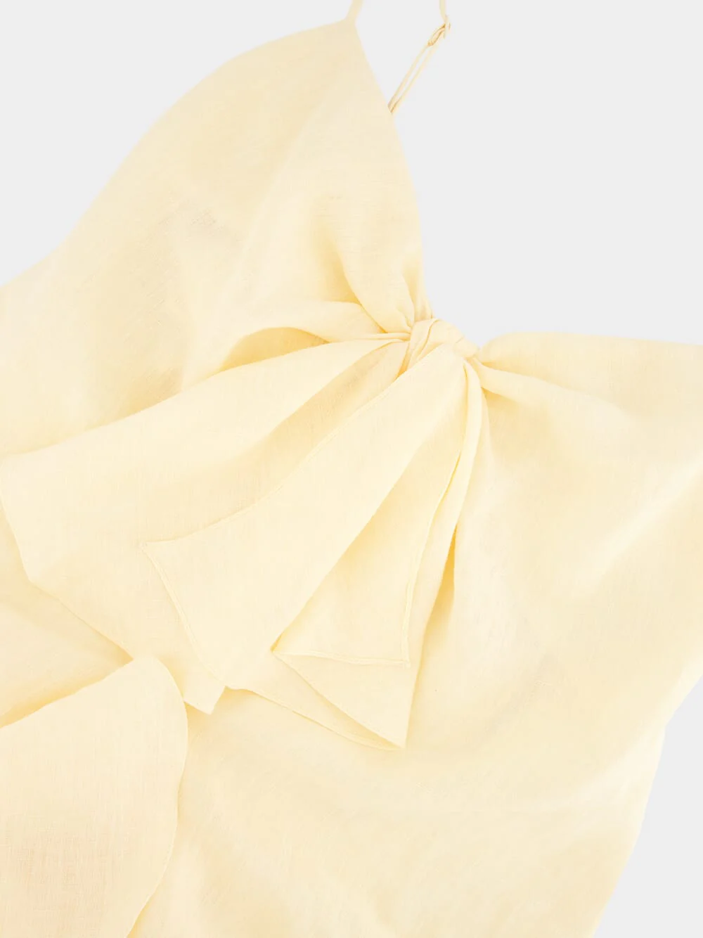 Ecru Zambra Asymmetrical Linen Top - Image 5