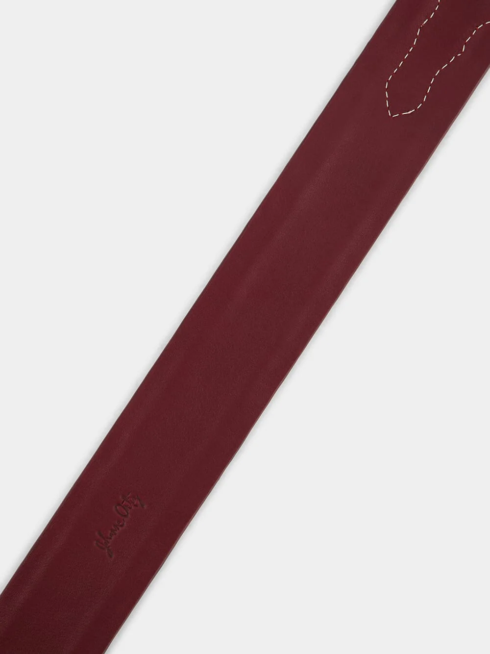 Edging Forward Leather Belt in Wine - Image 4