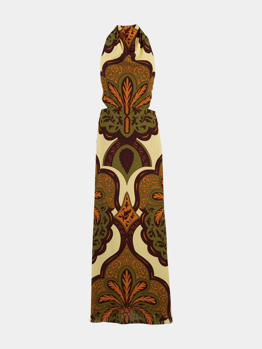 Finding Peace Silk Halter Maxi Dress - Image 2