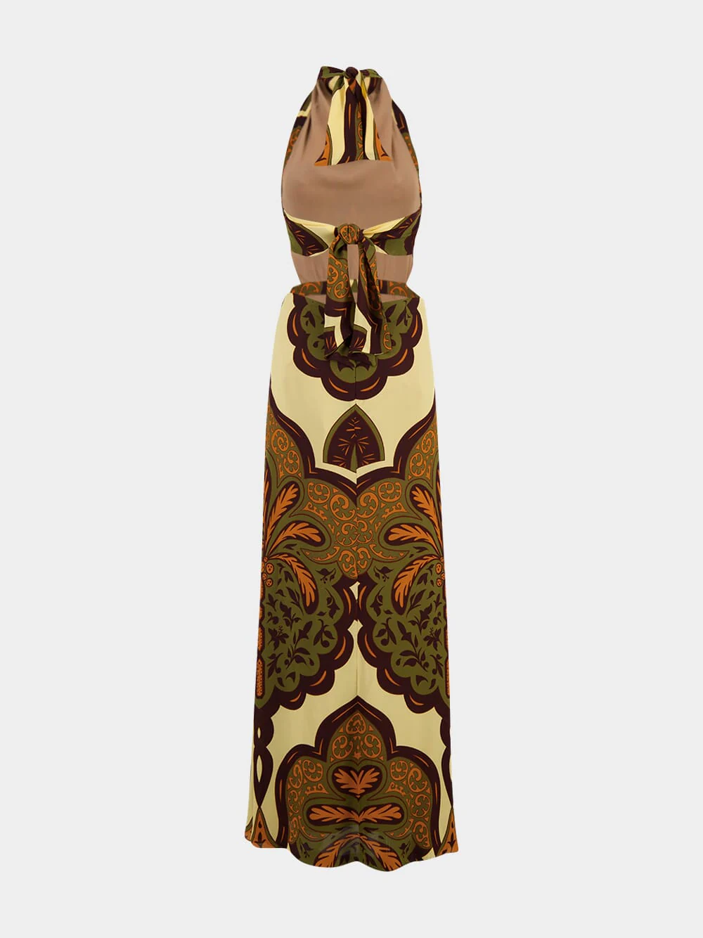 Finding Peace Silk Halter Maxi Dress - Image 4