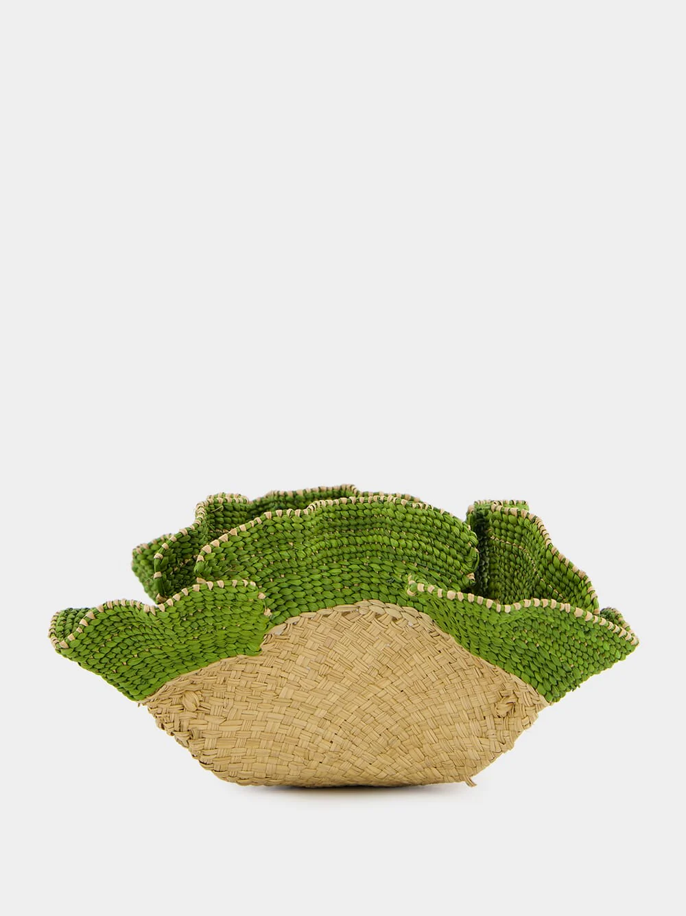 Mushroom Mandala Small Green Bread Basket - Image 4