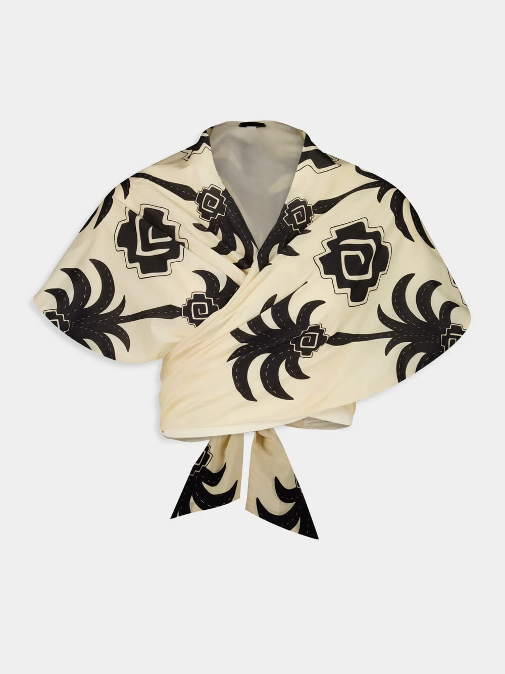 Imagery Palm Print Halterneck Top