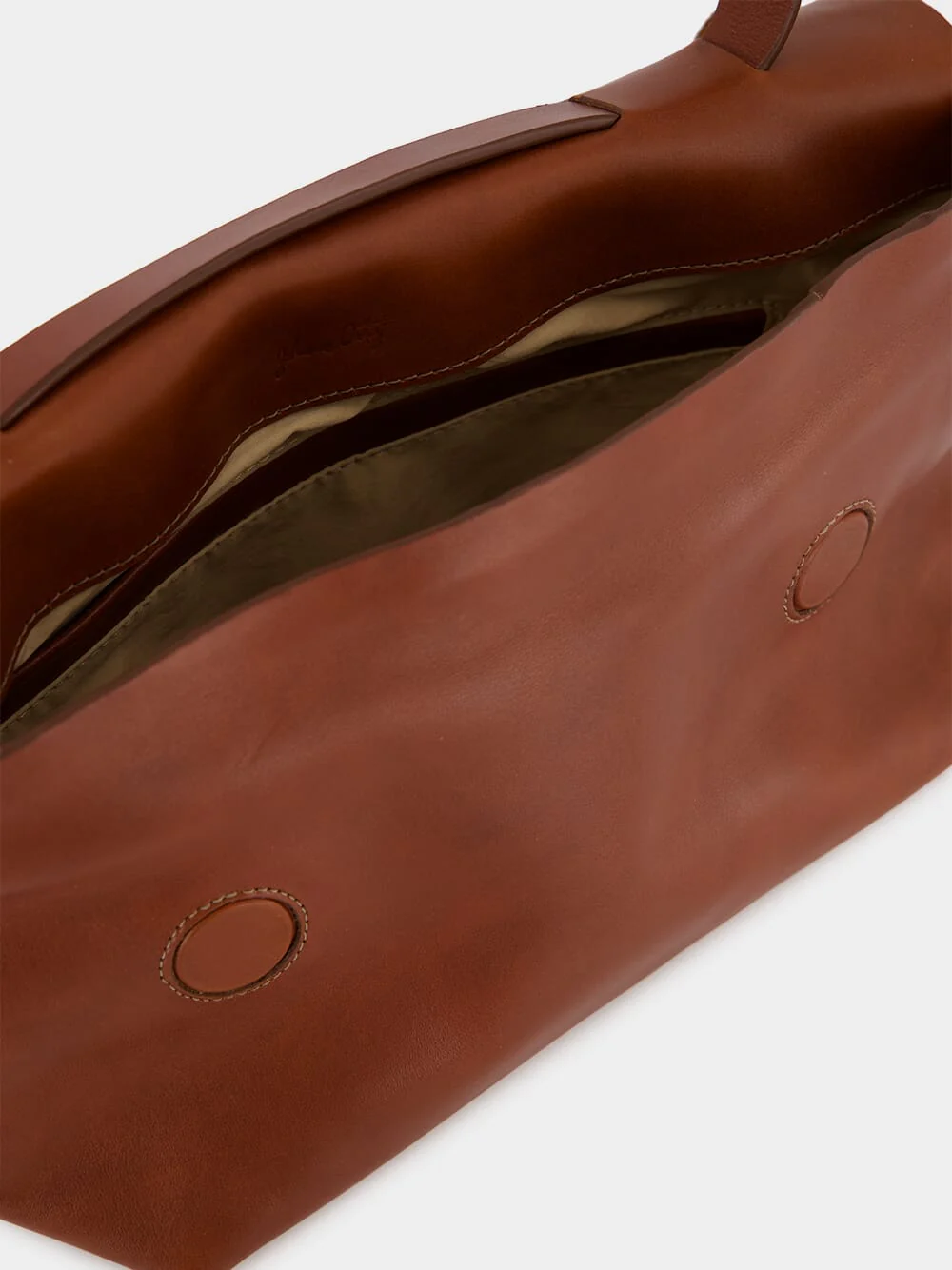 Medium Braided Leather Bag in Brown - Image 6